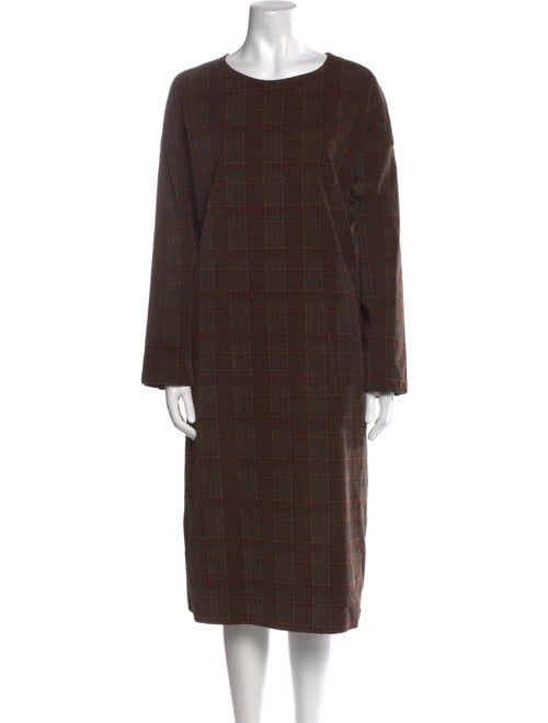Album di Famiglia Plaid Print Midi Length Dress
