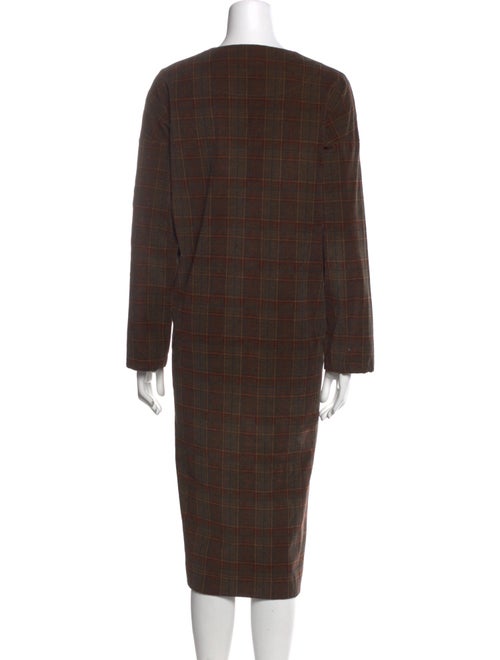 Album di Famiglia Plaid Print Midi Length Dress
