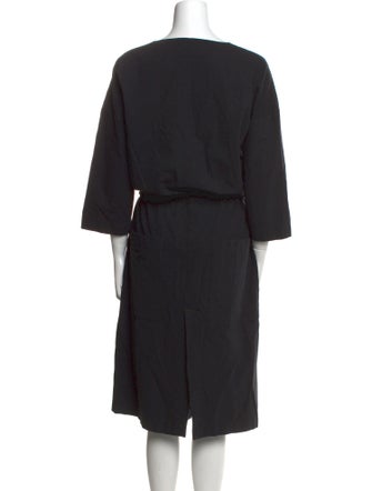 Album di Famiglia Bateau Neckline Midi Length Dress