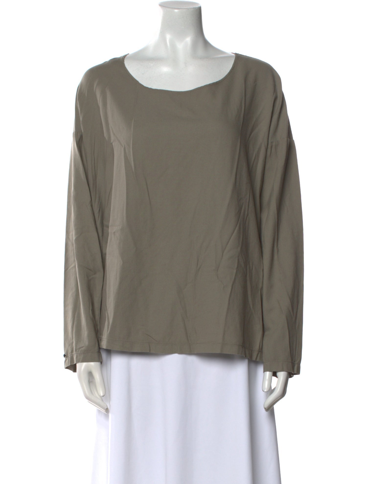 Album di Famiglia Scoop Neck Long Sleeve Blouse