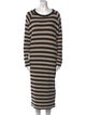 Album di Famiglia Striped Midi Length Dress
