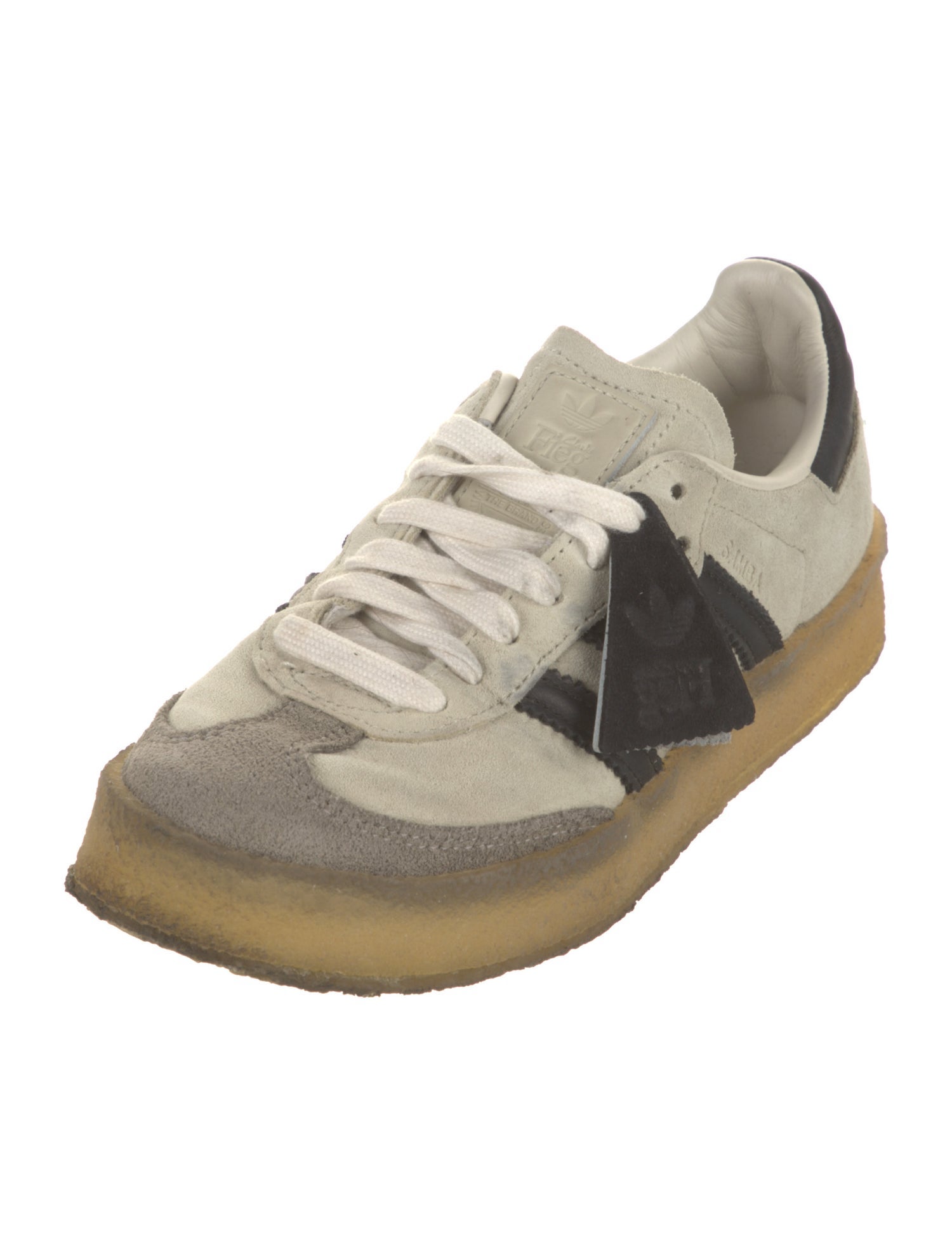 Adidas X Clarks X Ronnie Fieg Leather Colorblock Pattern Sneakers