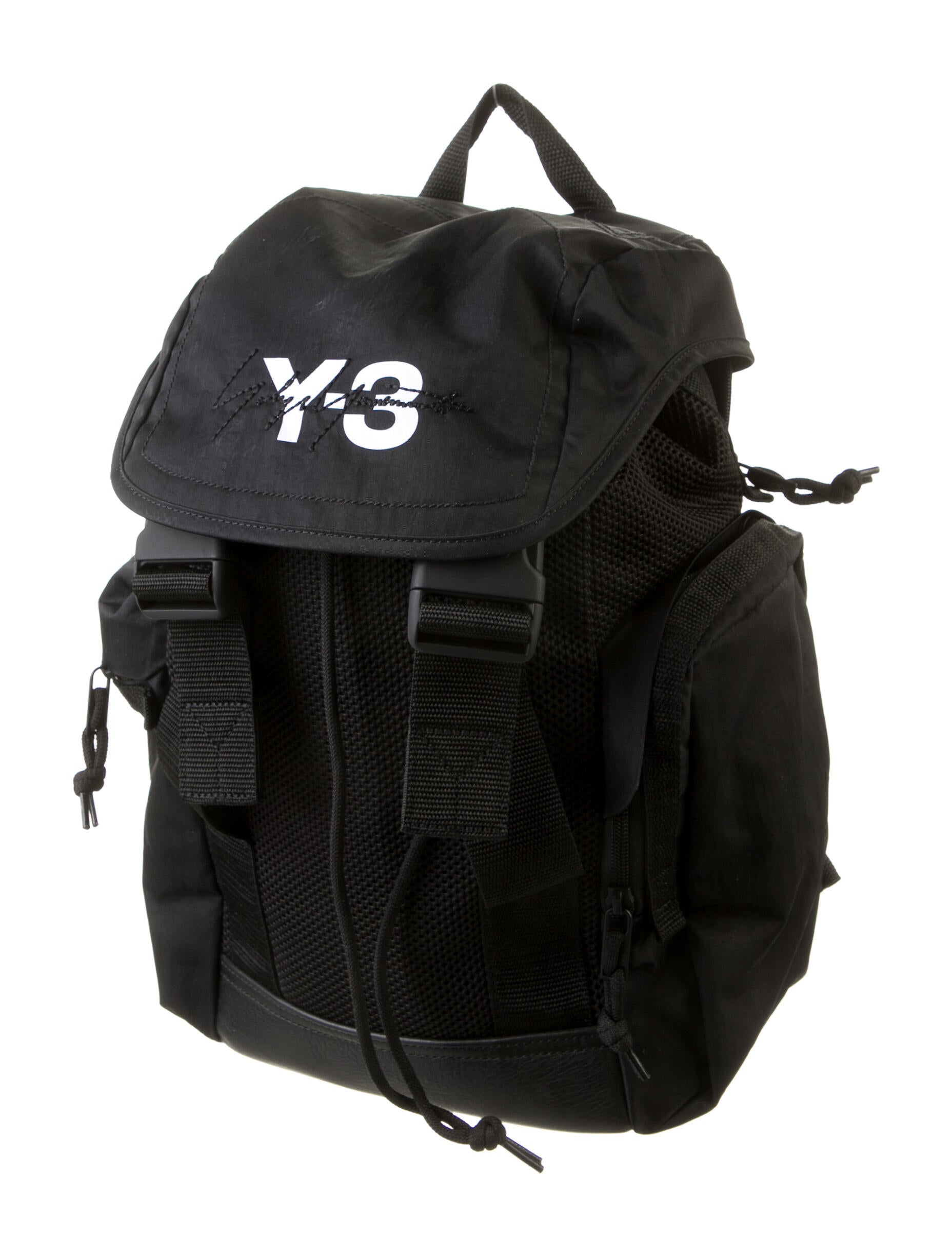 adidas x Yohji Yamamoto LeatherTrimmed Backpack Black Backpacks