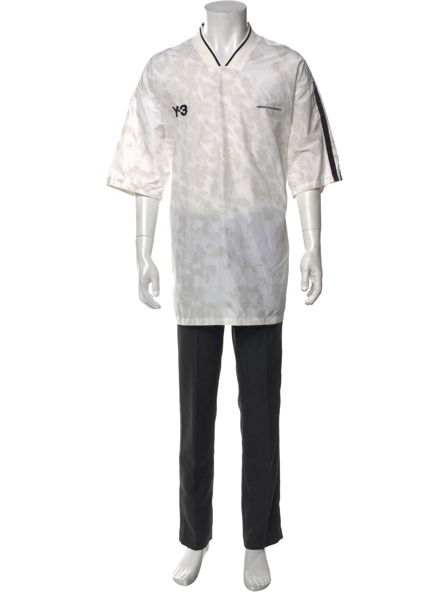 adidas x Yohji Yamamoto Printed Three-Quarter Sleeve Shirt