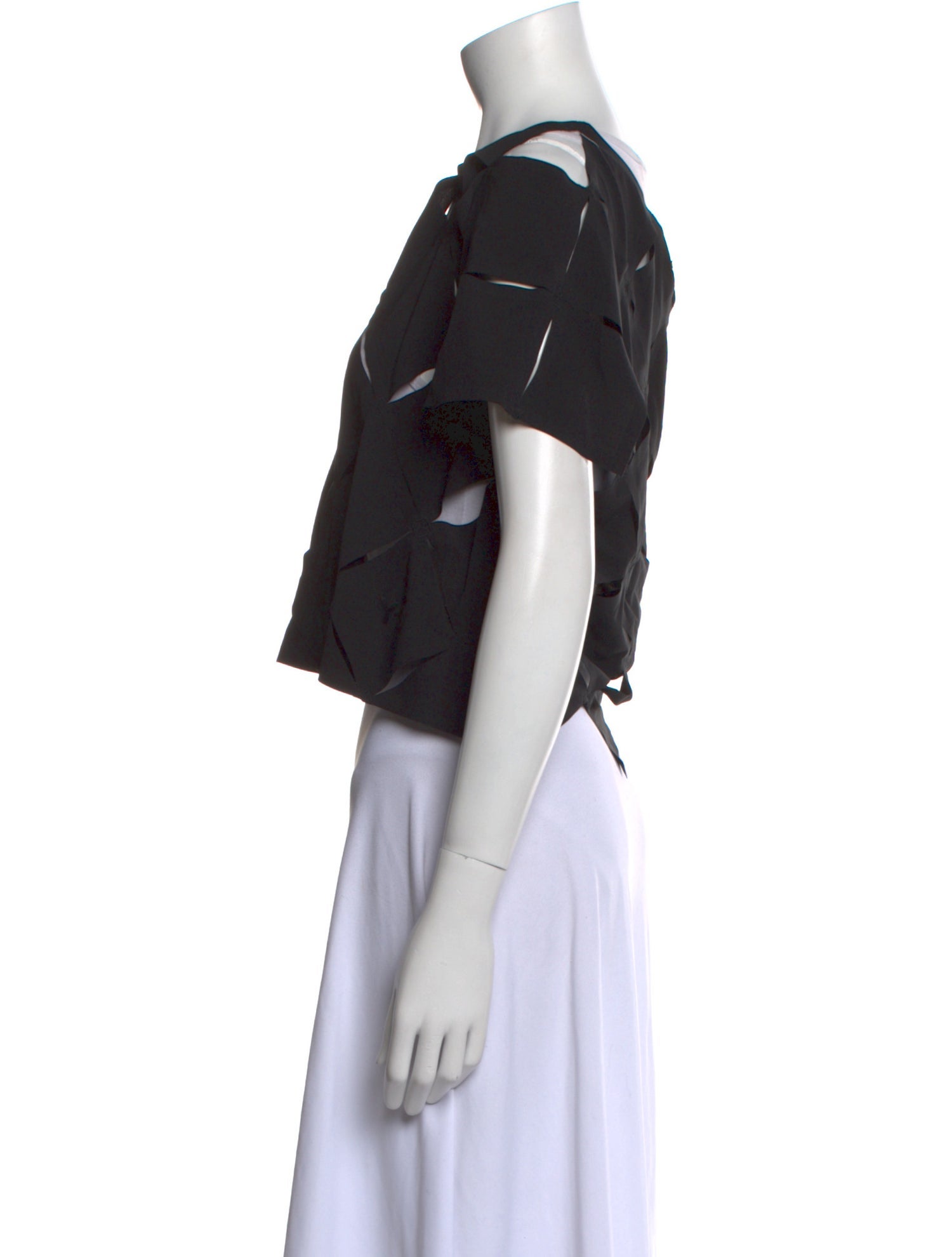 adidas x Yohji Yamamoto V-Neck Short Sleeve Crop Top