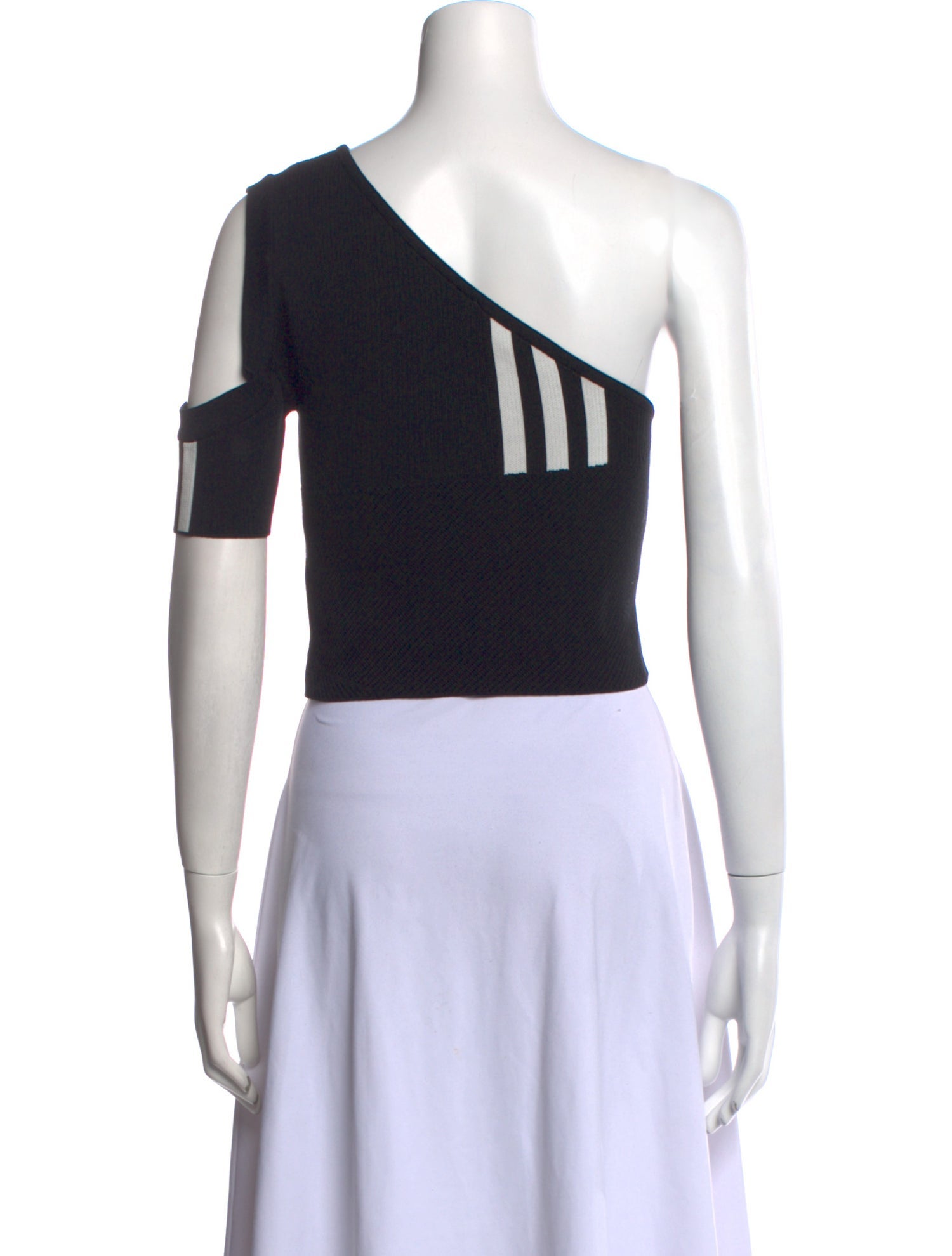 adidas x Yohji Yamamoto Graphic Print One-Shoulder Crop Top