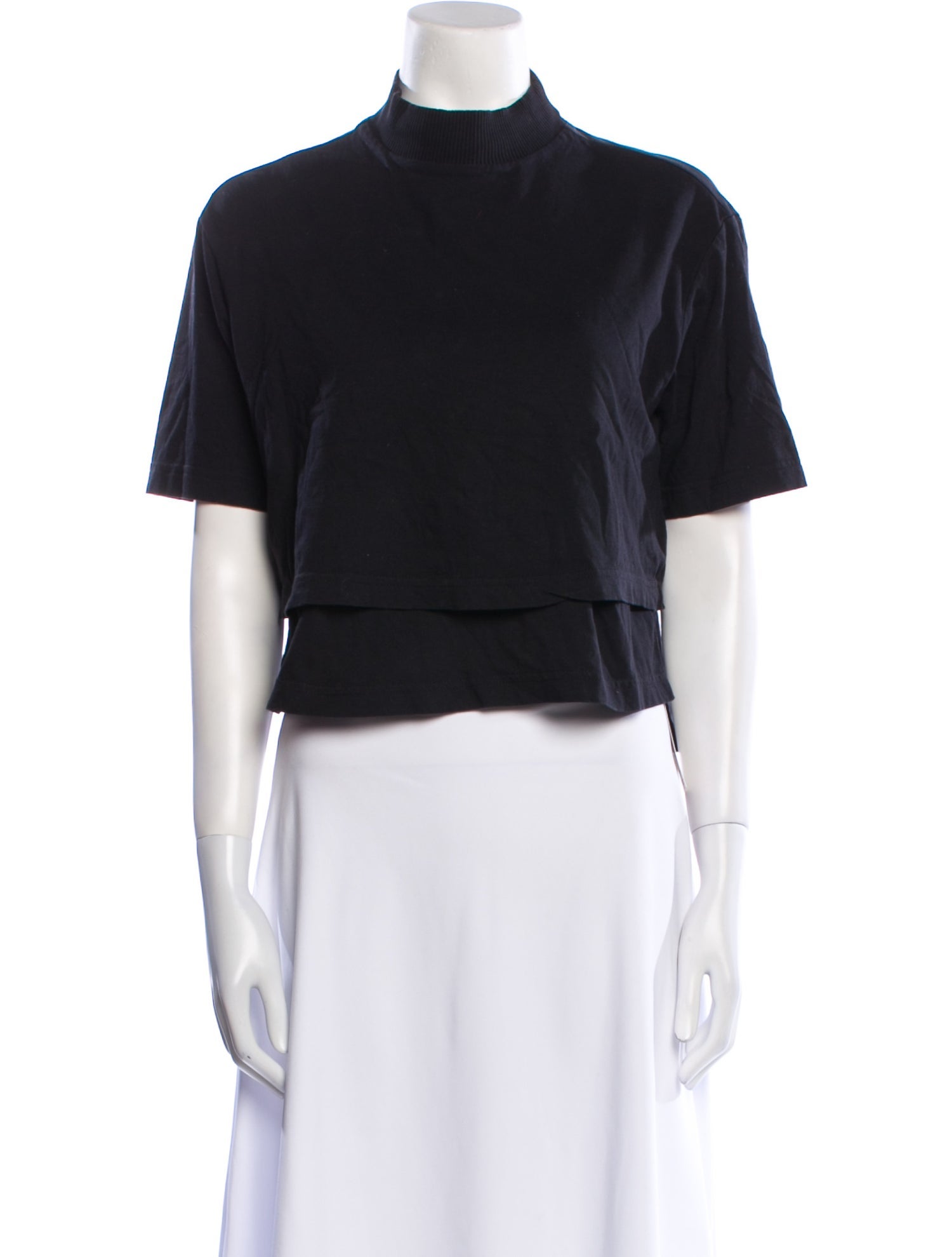 adidas x Yohji Yamamoto Mock Neck Short Sleeve Crop Top