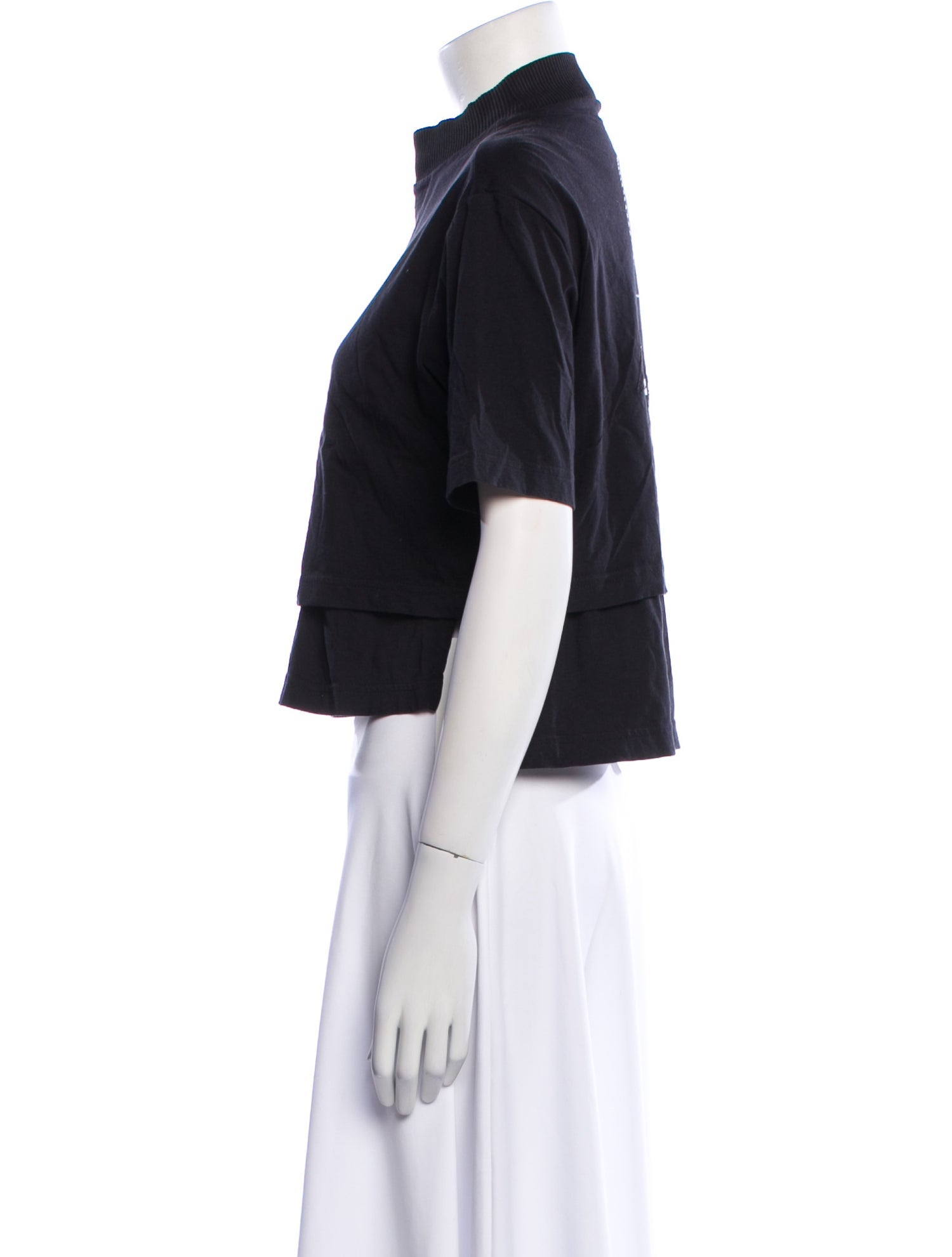 adidas x Yohji Yamamoto Mock Neck Short Sleeve Crop Top