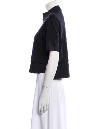 adidas x Yohji Yamamoto Mock Neck Short Sleeve Crop Top