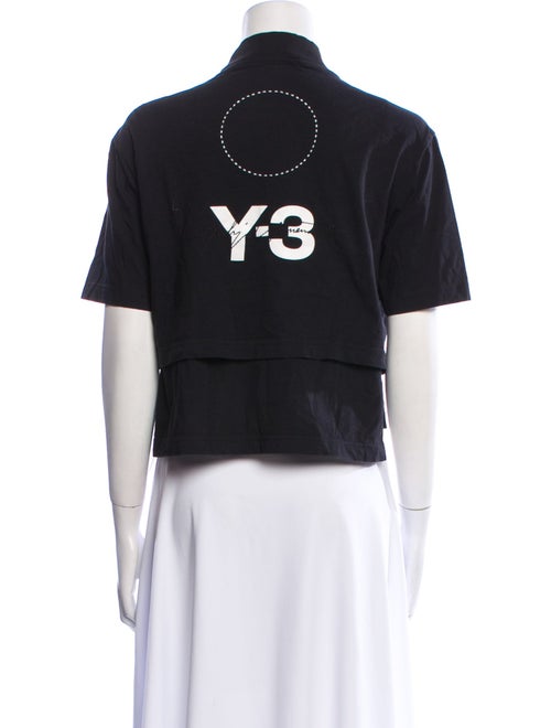 adidas x Yohji Yamamoto Mock Neck Short Sleeve Crop Top