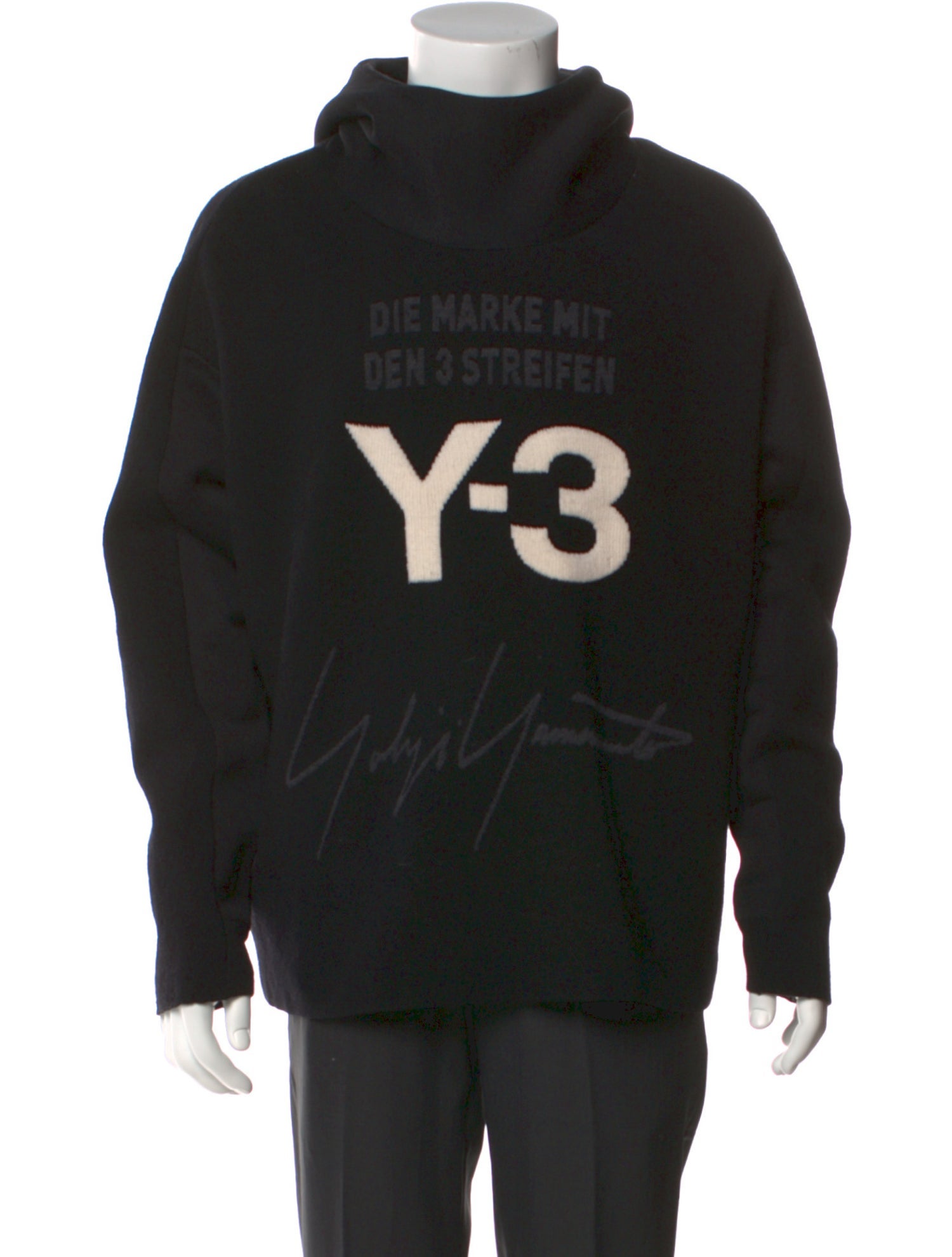adidas x Yohji Yamamoto Mohair Graphic Print Hoodie