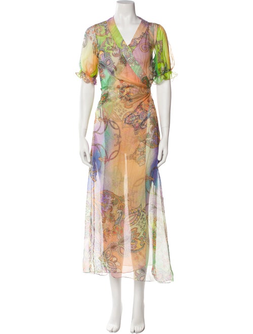 Adriana Iglesias Silk Long Dress