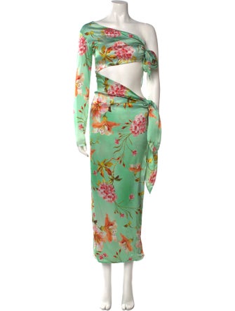 Adriana Iglesias Silk Midi Length Dress