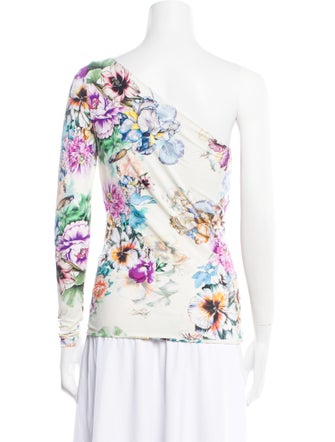 Adriana Iglesias Floral Print One-Shoulder Blouse