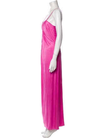 Adriana Iglesias V-Neck Long Dress