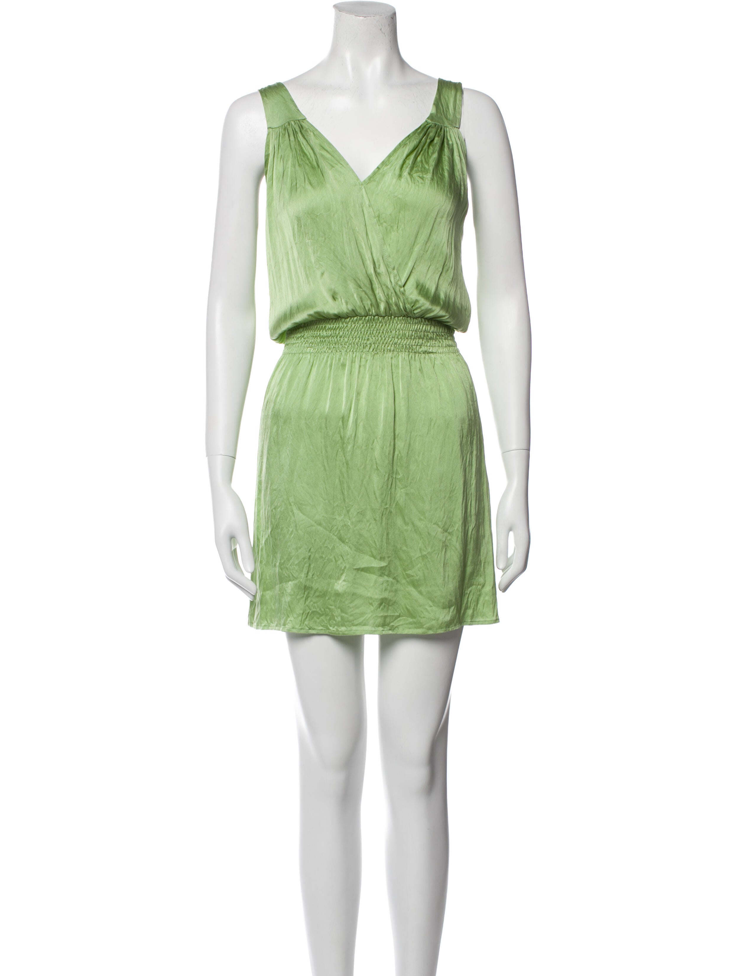 Adriana Iglesias V-Neck Mini Dress