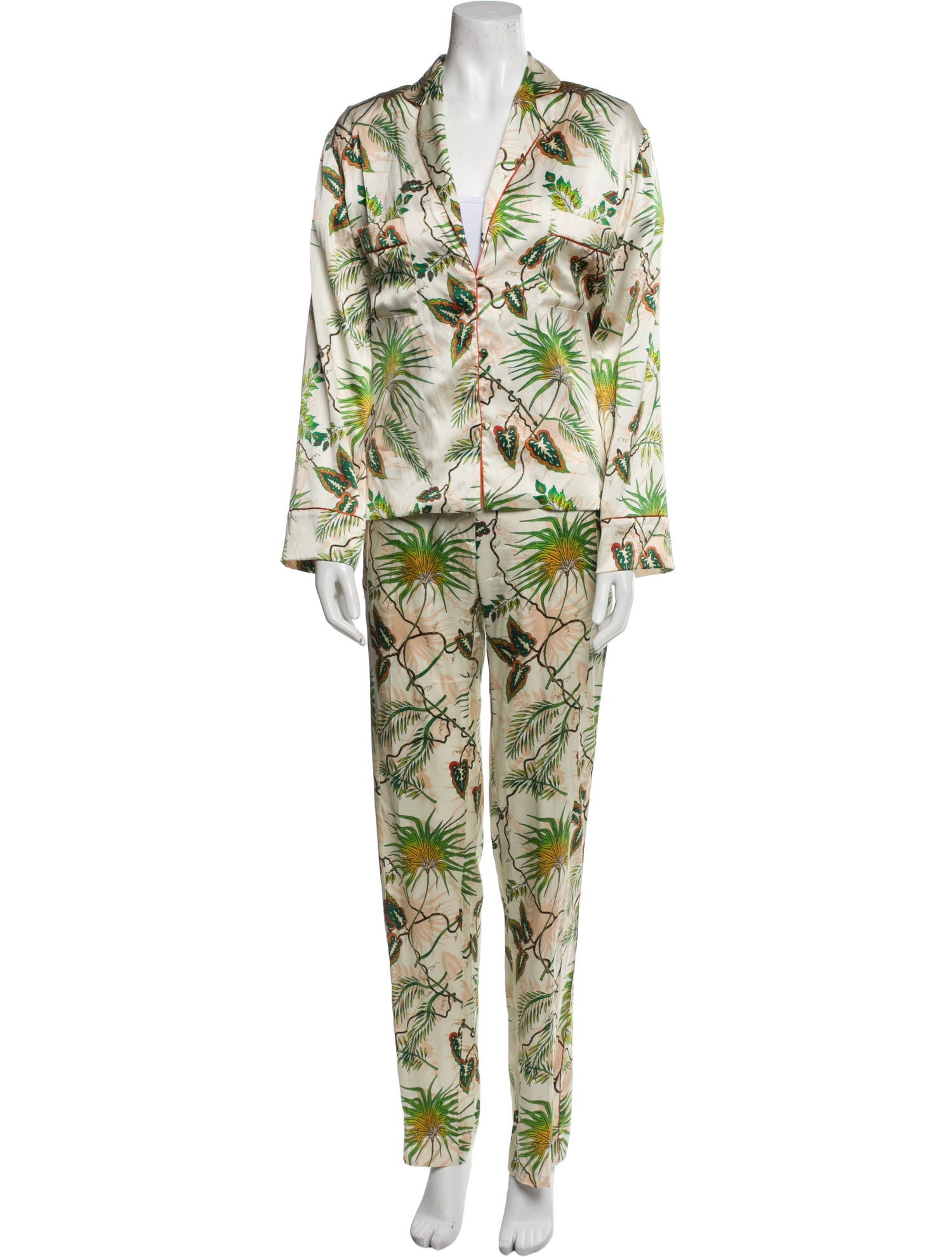 Adriana Iglesias Silk Printed Pant Set
