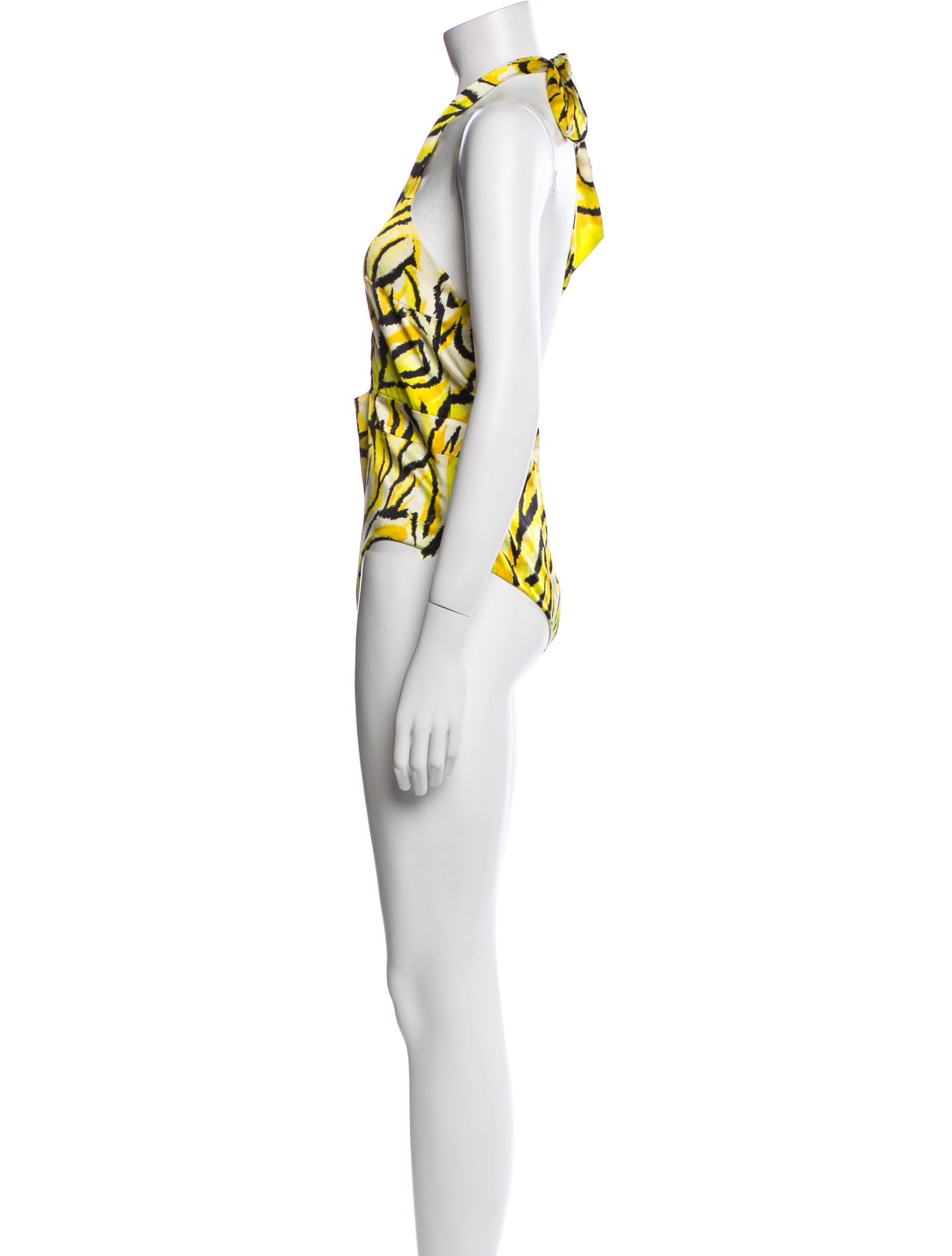 Adriana Iglesias Silk Printed Bodysuit