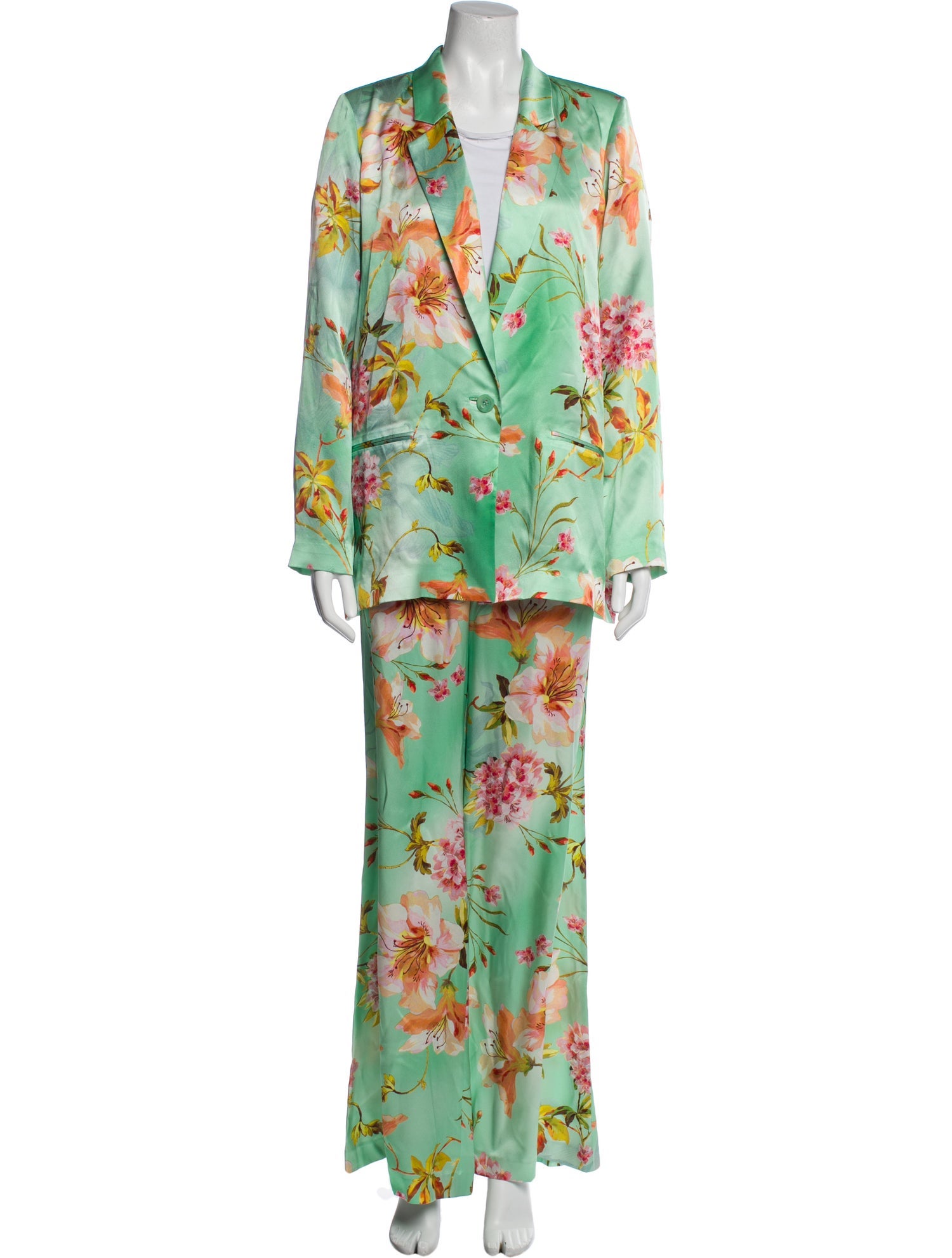 Adriana Iglesias Silk Printed Pantsuit w/ Tags
