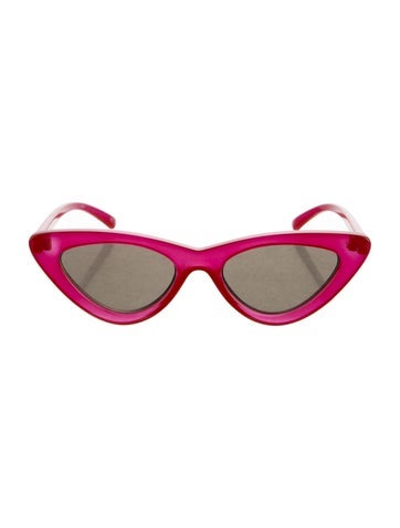 Pre-owned Le Specs Cat-eye Tinted Sunglasses In Red