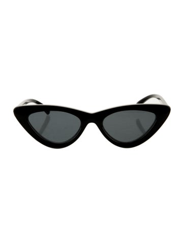 Pre-owned Le Specs Cat-eye Tinted Sunglasses In Black