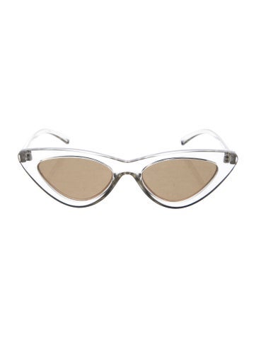Pre-owned Le Specs The Last Lolita Cat-eye Sunglasses In Clear