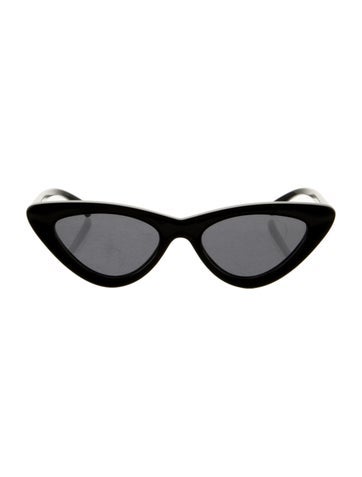 Pre-owned Le Specs Cat-eye Tinted Sunglasses In Black