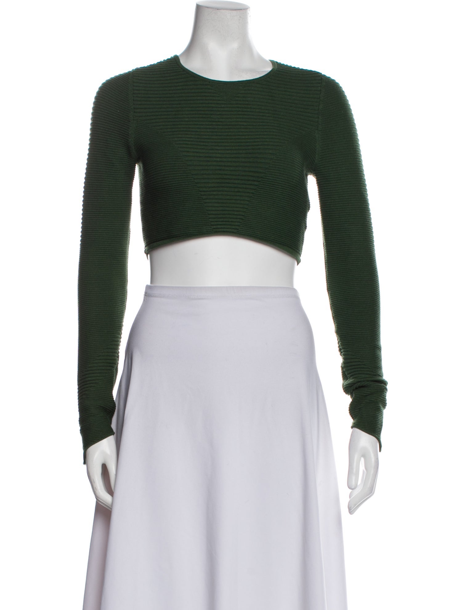 Adam Selman Nylon Scoop Neck Crop Top