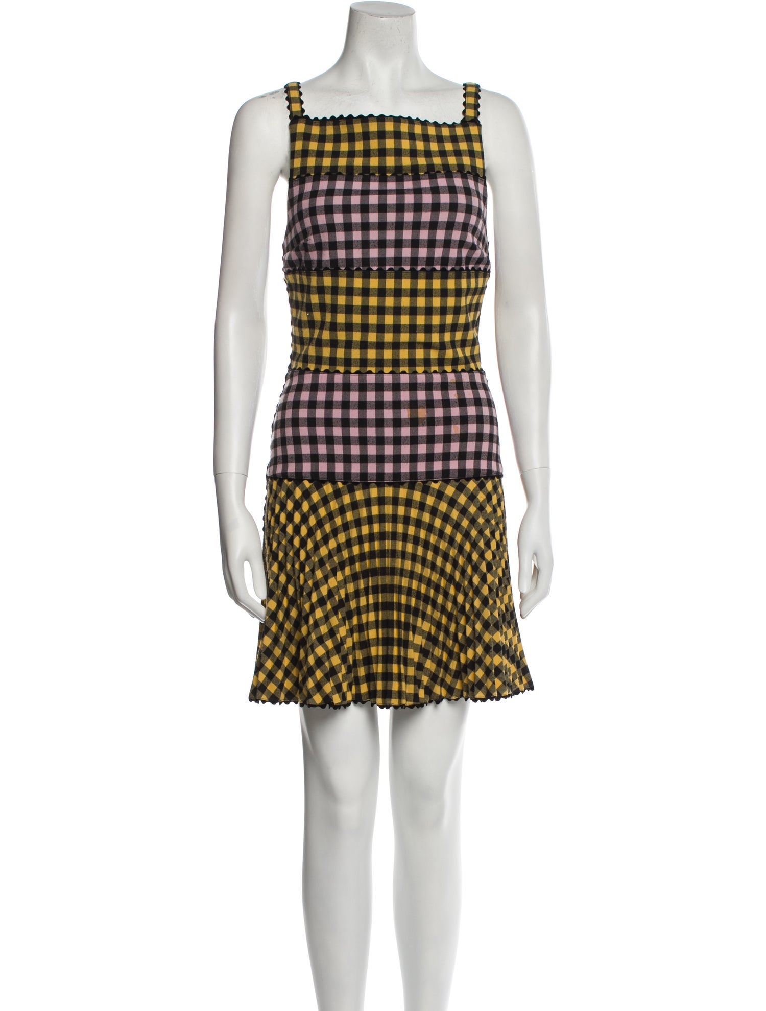Adam Selman Plaid Print Mini Dress