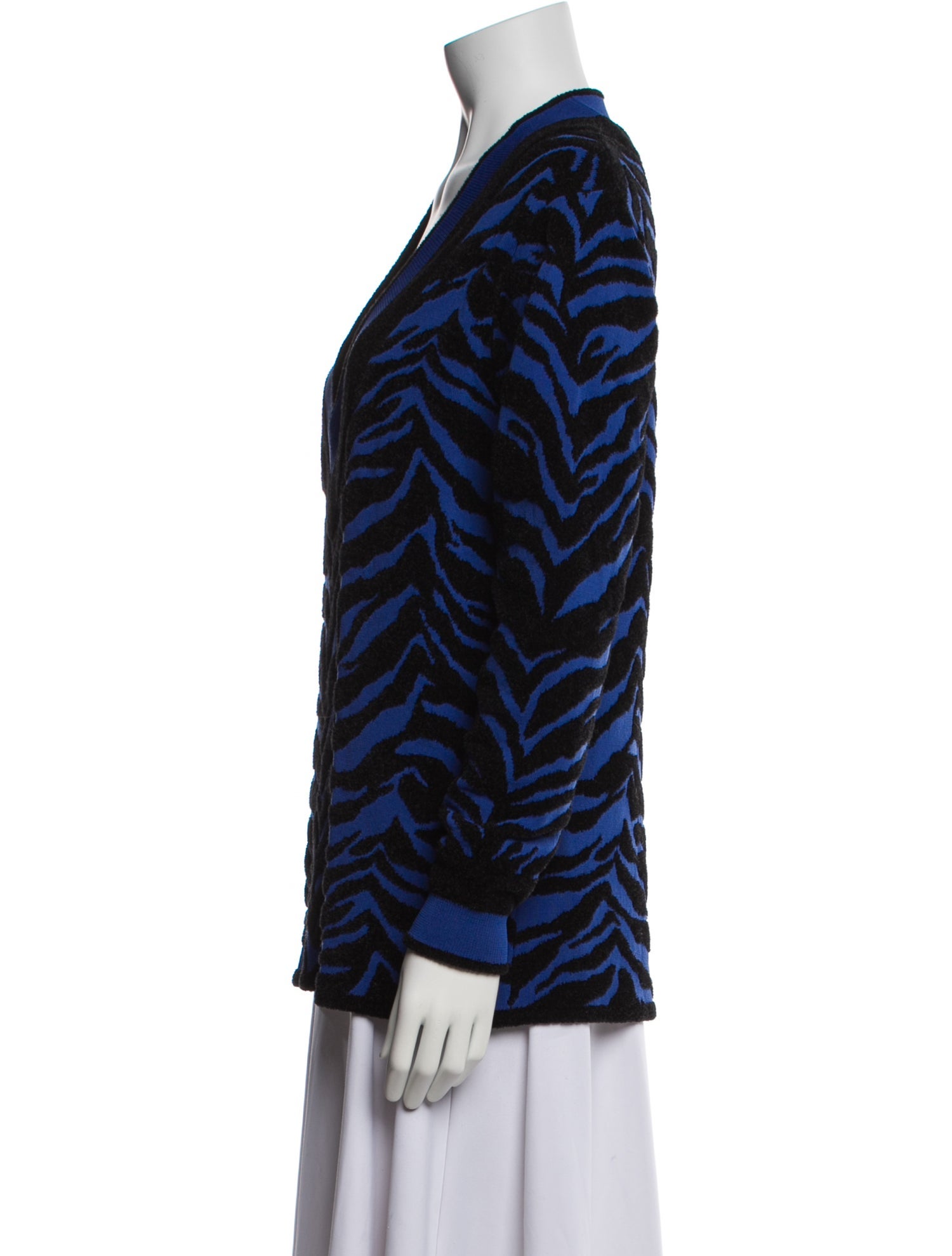 Adam Selman Animal Print V-Neck Sweatshirt