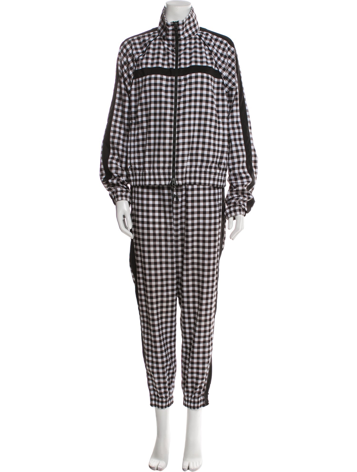 Adam Selman Plaid Print Pant Set