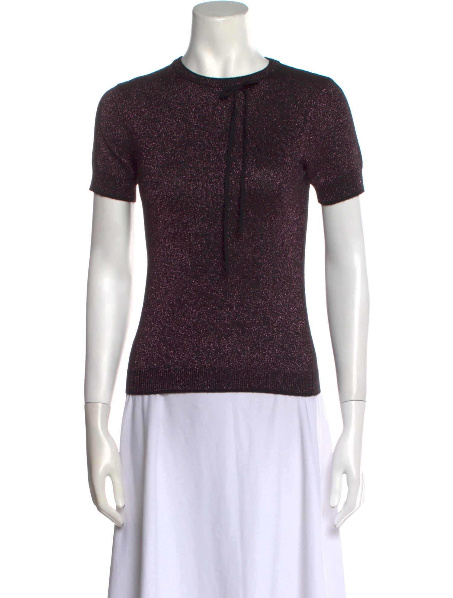 Adam Selman Wool Scoop Neck Sweater