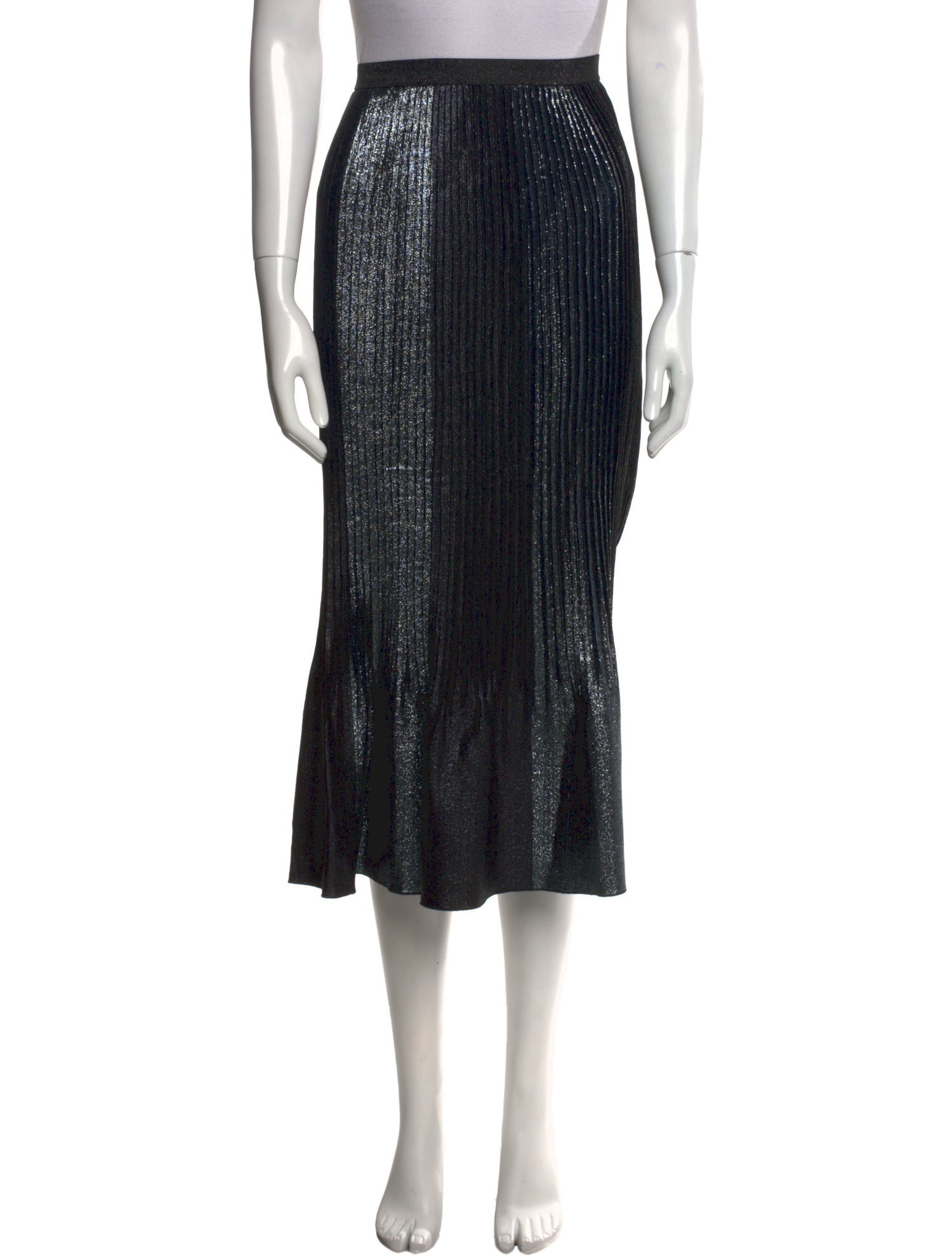 Adam Selman Striped Midi Length Skirt