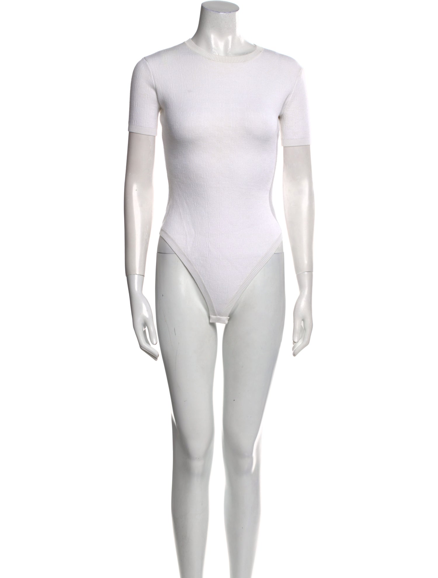 Adam Selman Crew Neck Short Sleeve Bodysuit