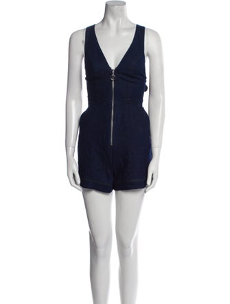 Adam Selman V-Neck Romper