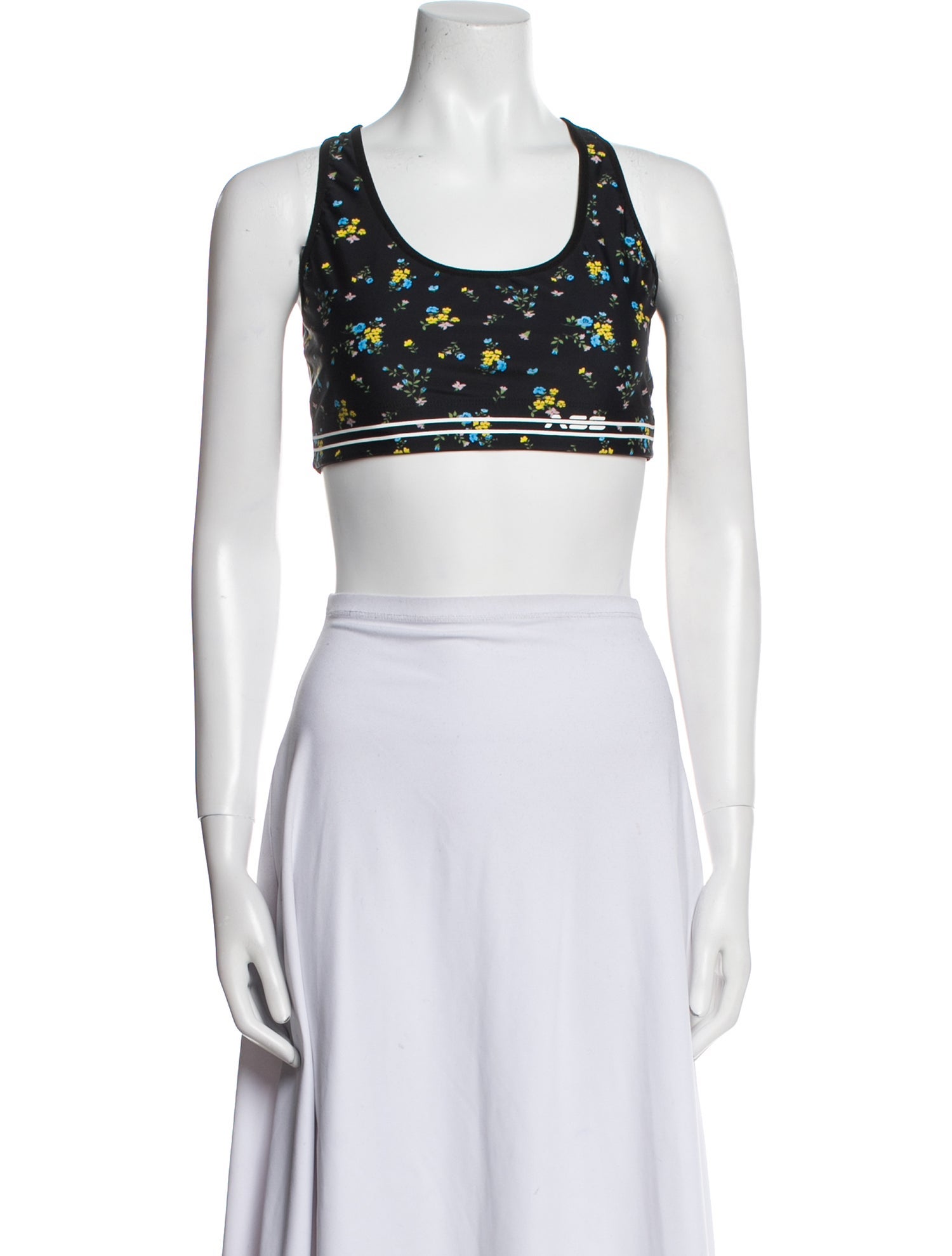 Adam Selman Nylon Printed Crop Top