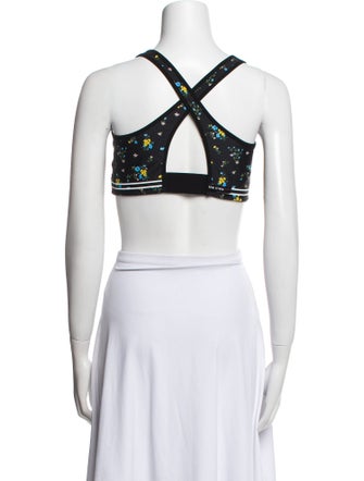 Adam Selman Nylon Printed Crop Top