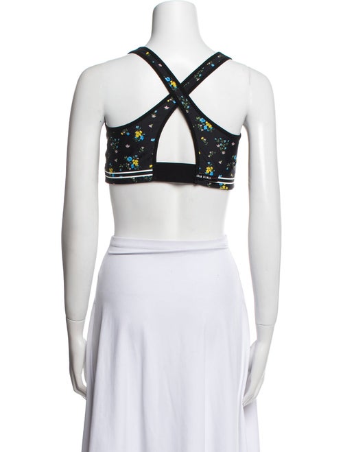 Adam Selman Nylon Printed Crop Top