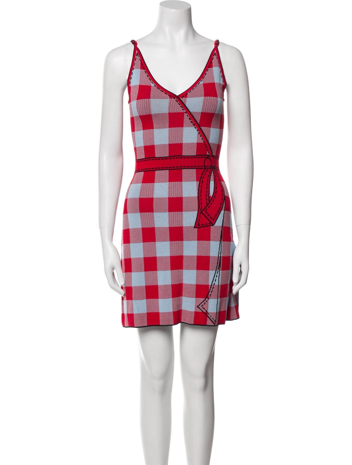 Adam Selman Plaid Print Mini Dress
