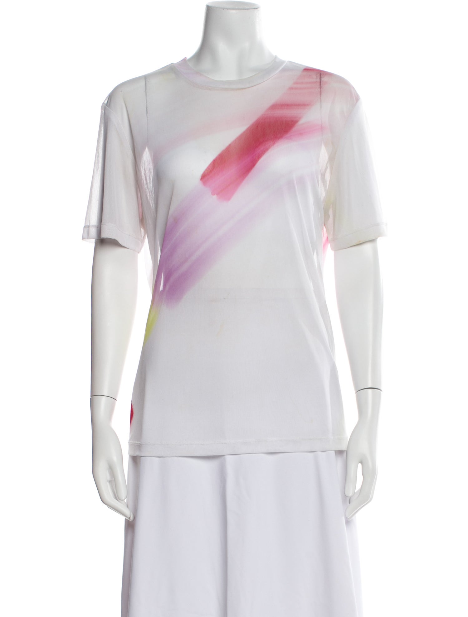 Adam Selman Tie-Dye Print Crew Neck T-Shirt