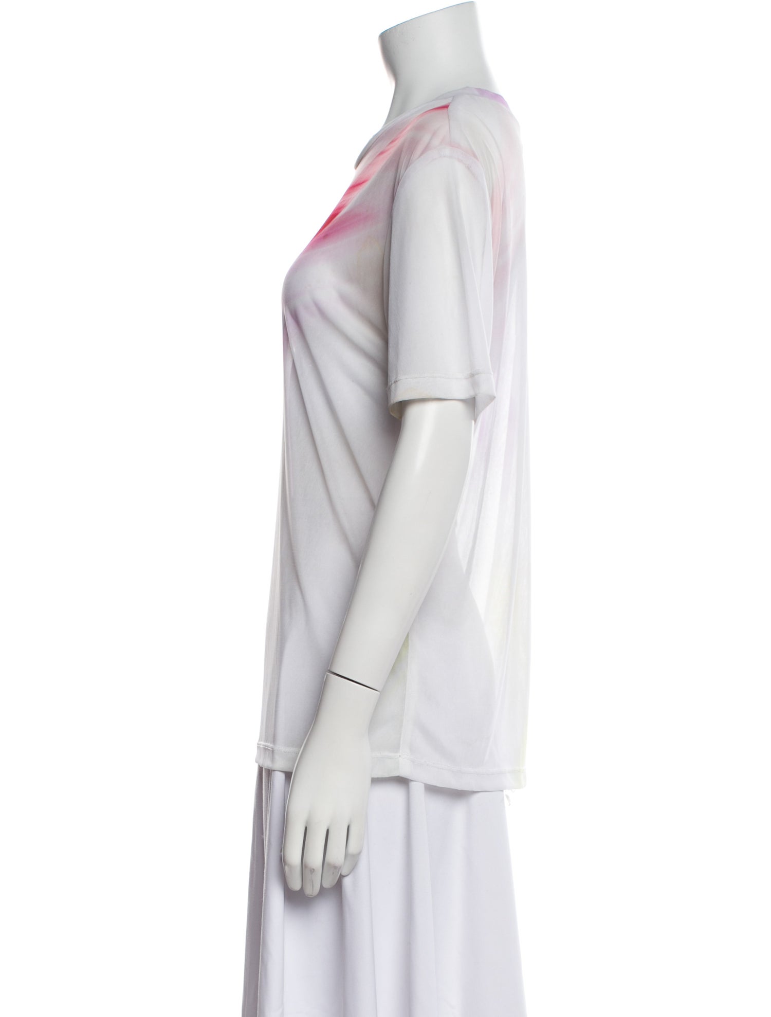 Adam Selman Tie-Dye Print Crew Neck T-Shirt