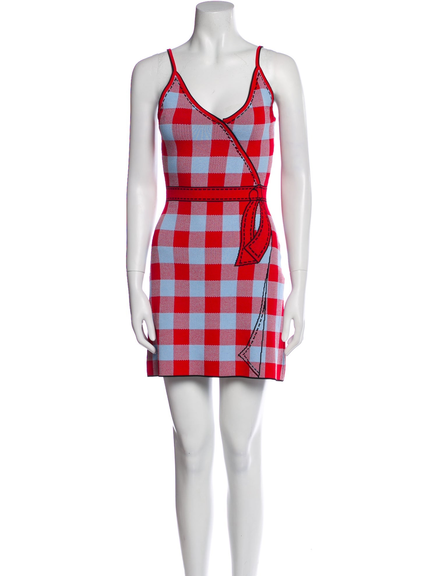 Adam Selman Plaid Print Mini Dress