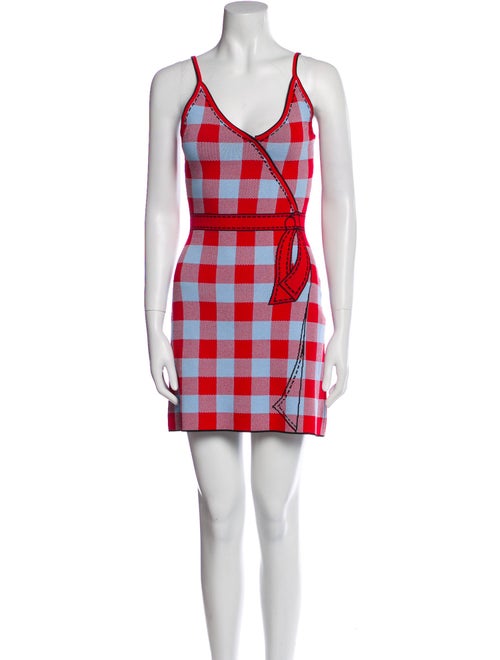 Adam Selman Plaid Print Mini Dress