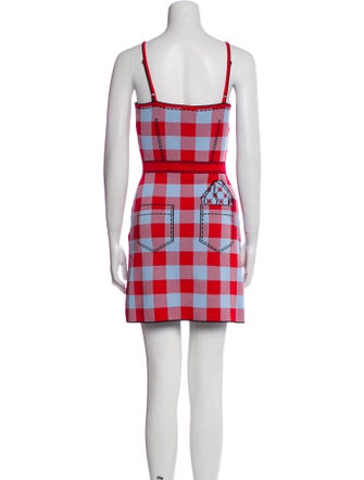 Adam Selman Plaid Print Mini Dress