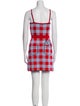 Adam Selman Plaid Print Mini Dress