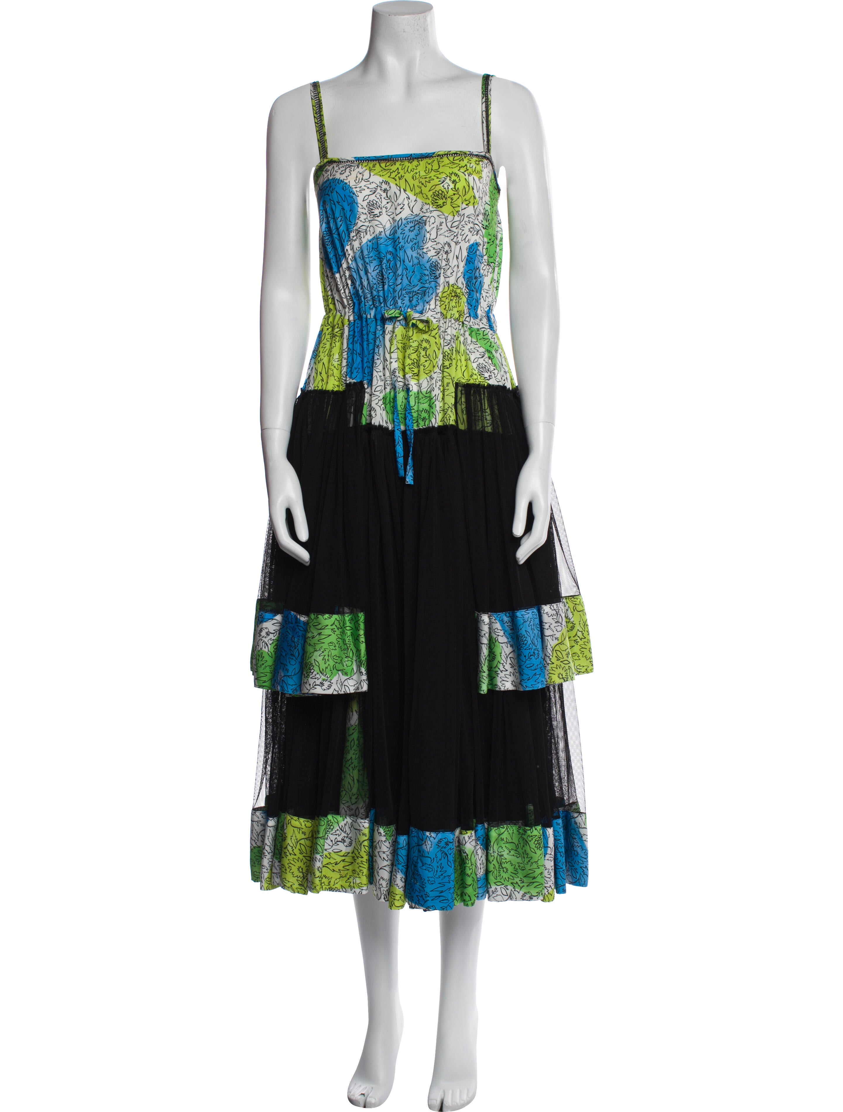 Adam Selman Printed Long Dress
