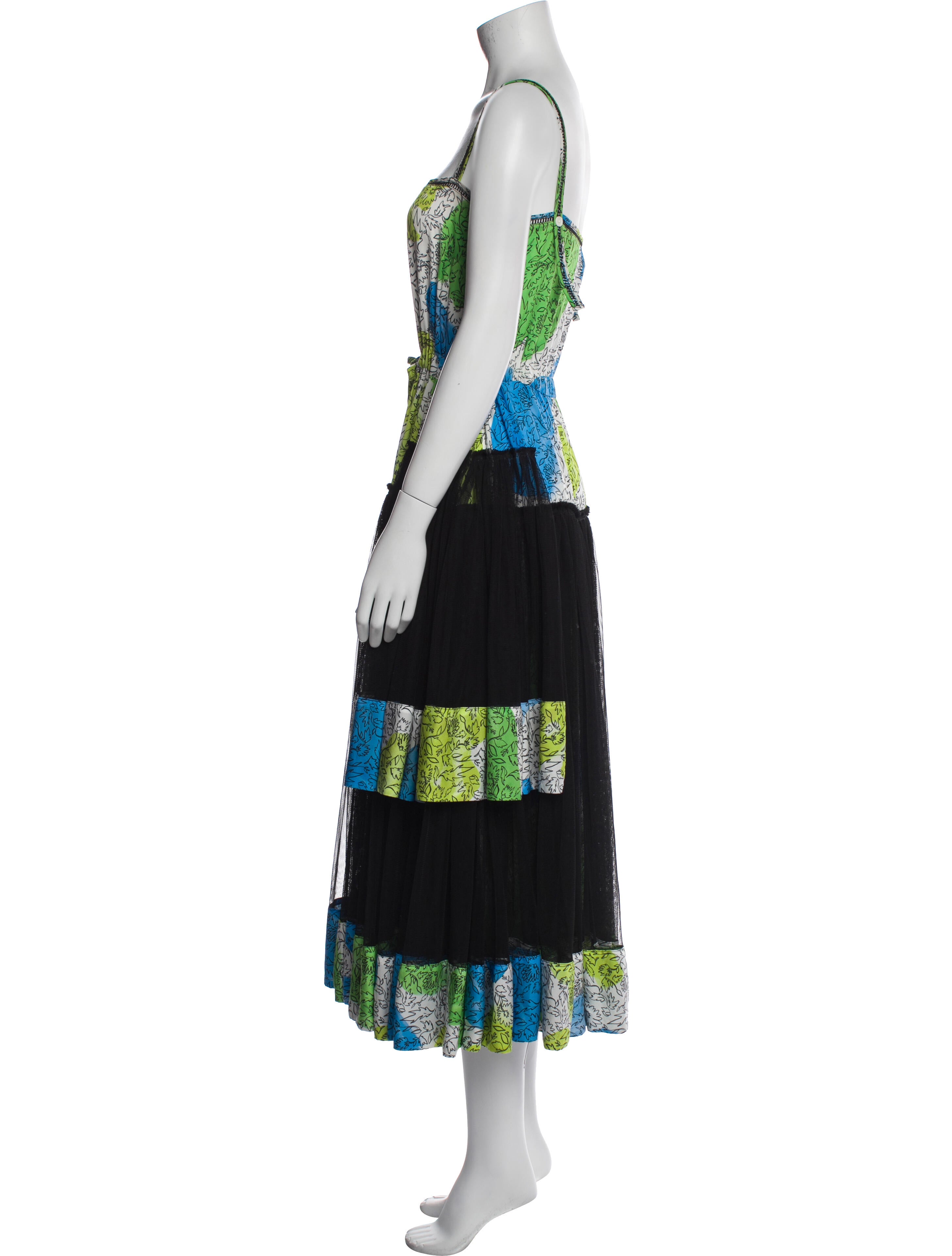 Adam Selman Printed Long Dress