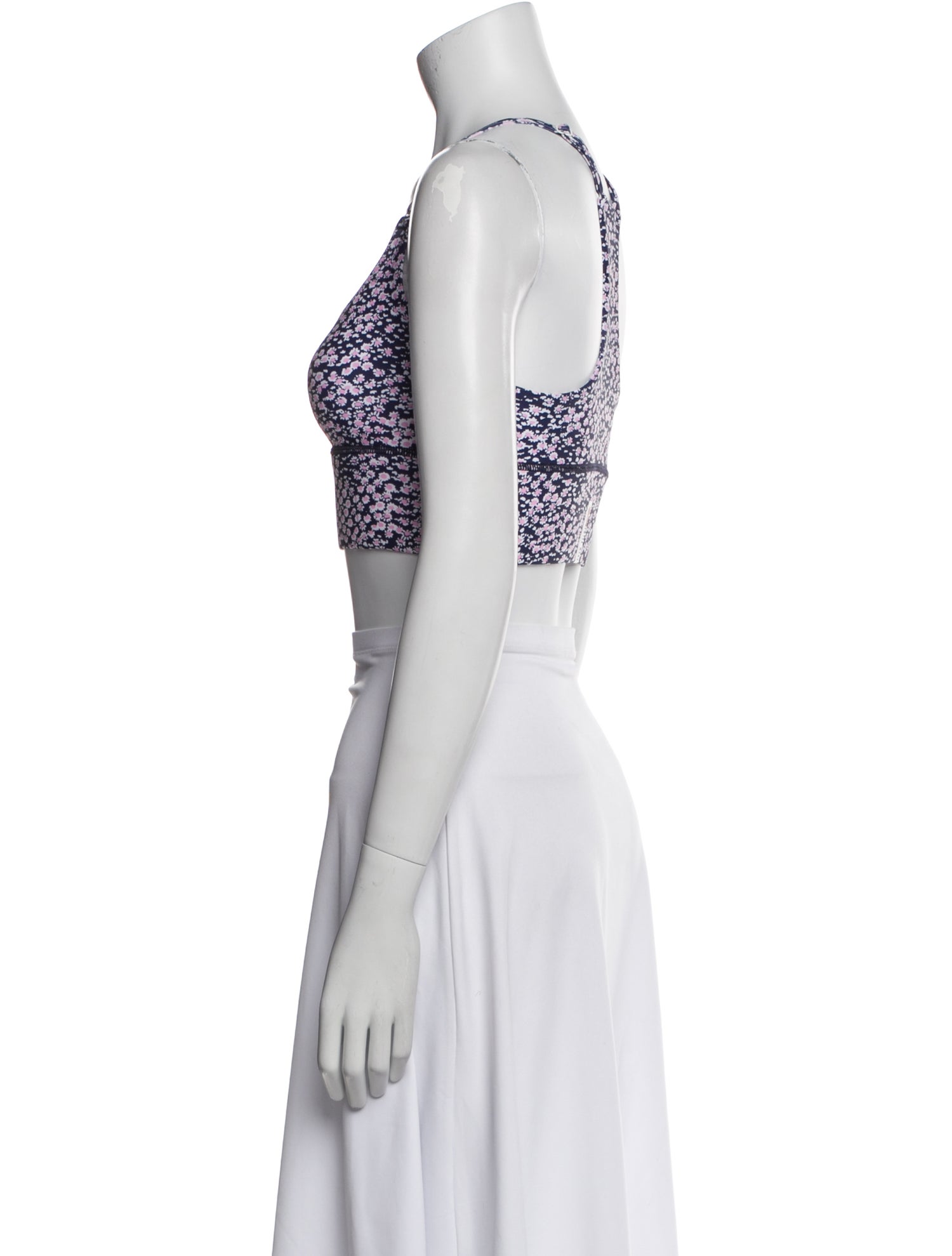 Adam Selman Floral Print Square Neckline Crop Top w/ Tags