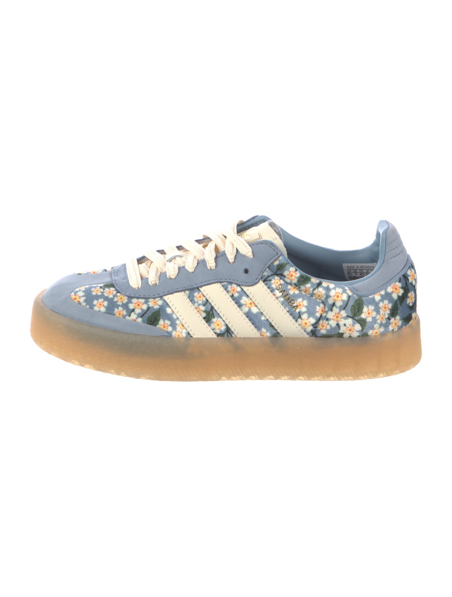 adidas Originals x Liberty London adidas Sambae Liberty London Floral Embroidery Blue Cream White (Women's) Sneakers