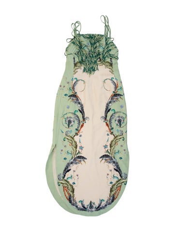 Pre-owned Antipodean Floral Print Mini Dress W/ Tags In Green
